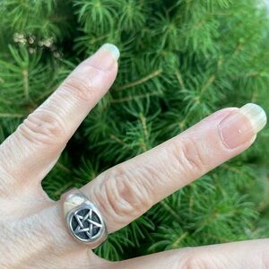 Pentagram Ring Star Sterling Silver